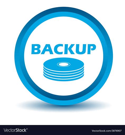 blue backup icon royalty  vector image vectorstock