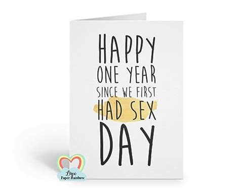 funny anniversary card 1 year sex anniversary rude anniversary card