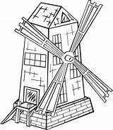 Coloring Windmill Large sketch template