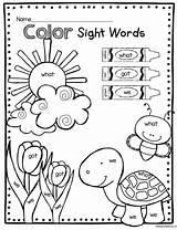 Sight Words Coloring Word Pages Printable Kindergarten Worksheets Activities Kids May Colors Spring Dinosaur Reading Number Math Template Related Kind sketch template