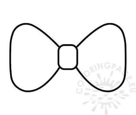 paper bow tie template coloring page