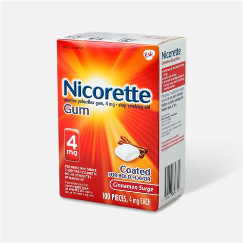 nicorette gum cinnamon mg  ct
