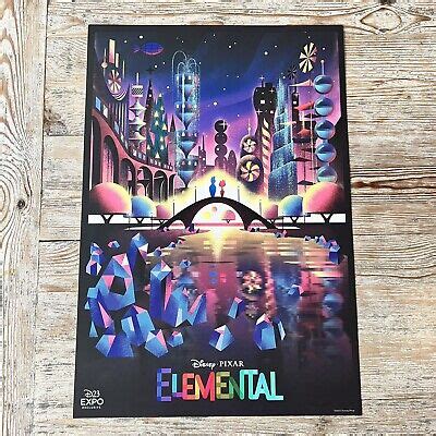 disney  expo  exclusive pixar elemental  poster