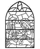 Coloring Church Pages Printable Stained Glass Popular sketch template