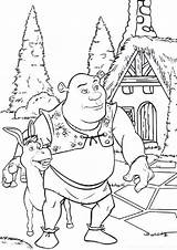 Shrek Coloring Pages Printable Kids sketch template