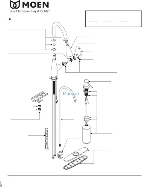 moen single lever kitchen faucet parts diagram dandk organizer