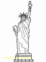 Liberty Coloring Statue Pages Kids Print Getcolorings sketch template