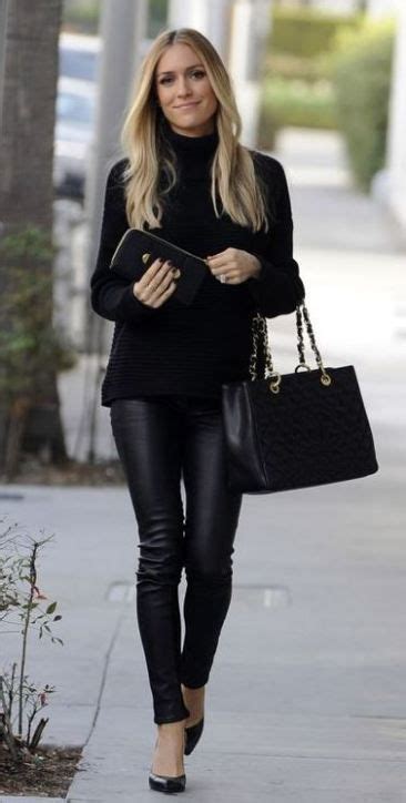 ways  wear leather leggings   outfit society