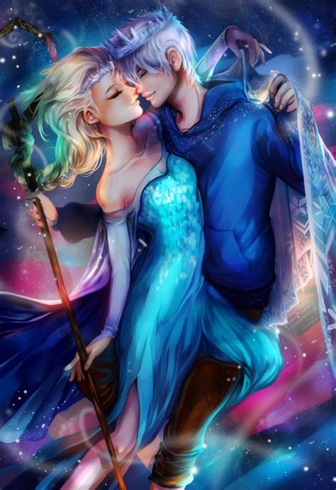 love this i wish this could be a thing jack frost jelsa disney crossovers