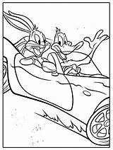 Looney Tunes Coloring Pages Tweety Bugs Bunny Sylvester Daffy Cartoons Spot Print Re They sketch template