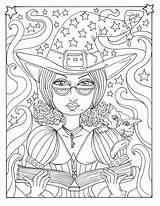 Witchy Witches sketch template