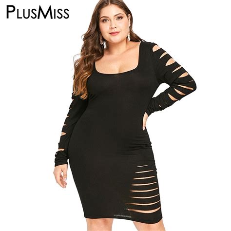 Plusmiss Plus Size 5xl Ladder Cut Out Sexy Club Party