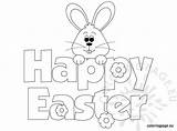 Easter Happy Coloring Pages Bunny Chick Egg Colouring Clip Printable Drawing Printables Eggs Carrot Template Templates Drawings Rabbit A5 Coloringpage sketch template