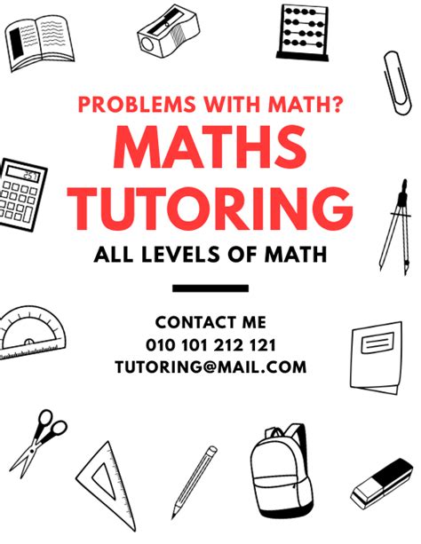 Maths Tutoring Lessons Flyer Template Postermywall