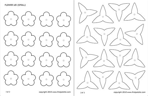 flower lei templates  printable templates coloring pages