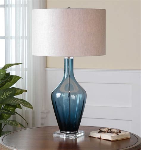Uttermost Hagano Blue Glass Table Lamp Ut261911