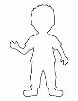 Boy Pattern Outline Template Printable Templates Body Clipart Stencils Blank Boys Human Patternuniverse People Preschool Person Patterns Use Crafts Cut sketch template