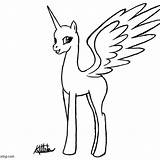Alicorn Mlp Pegasus sketch template
