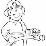 Coloring Pages Firefighter Bombero Post sketch template
