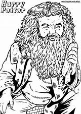Potter Harry Coloring Pages Hagrid Book Rubeus Print sketch template