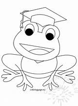 Graduation Frog Coloring Printable Toad Pages Clip Color Getcolorings Coloringpage Eu sketch template