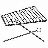 Xylophone Coloring Pages Clipart sketch template
