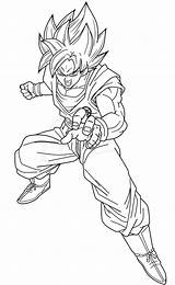 Goku Songoku Saiyan sketch template