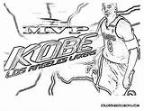 Coloring Pages Kobe Bryant Lebron Basketball Nba James Shoes Jordan Team Michael Printable Curry Lakers Color Players Boys Drawing Stephen sketch template