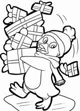 Coloring Penguin Pages Christmas Print Kids Printable Size Color Sheets Little Presents Printables Holiday Blue Santa Popular Coloringhome Getcolorings Choose sketch template