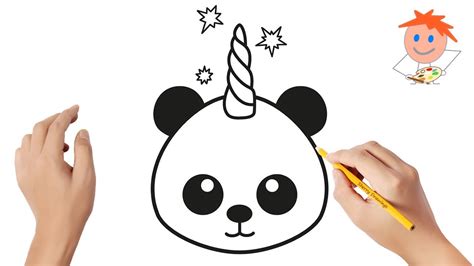 draw  panda unicorn easy drawings youtube