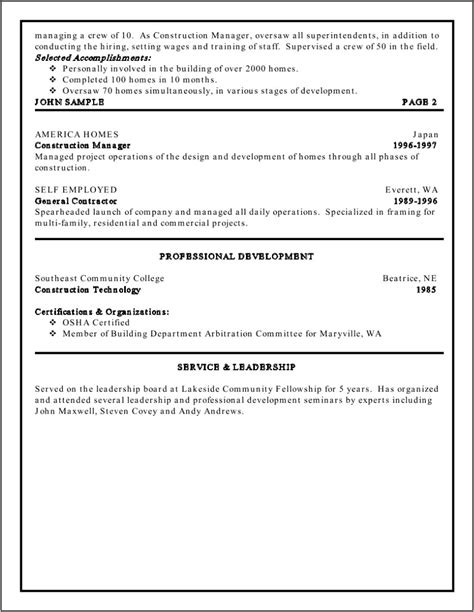 entry level construction project manager resume sample resume
