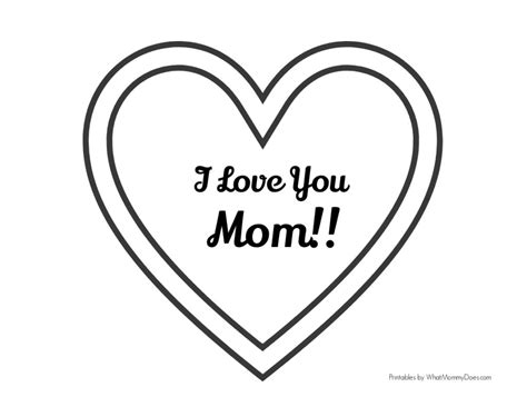 love  mom printable