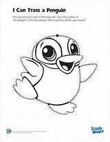 Penguin Tracing Little Trace Printable Leapfrog Preschool Coloring Color Touch Magic Activities Winter Hands Cartoon Learning Friends Penguins Clipart Strengthen sketch template
