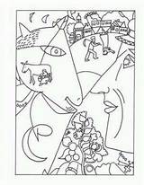 Coloring Pages Famous Juxtapost Painting Printable Artist Kids Chagall Worksheets School sketch template