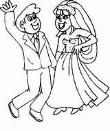 Coloring Pages Bride Groom Wedding Mariage Fun Coloriage Posted Am sketch template