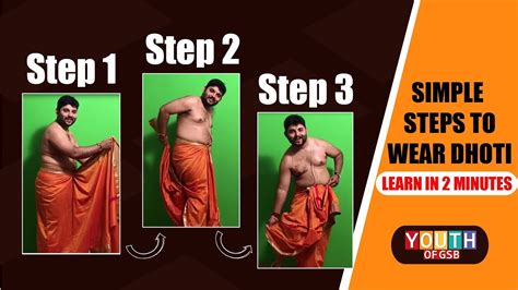 wear  dhoti  simple steps learn    minutes youtube