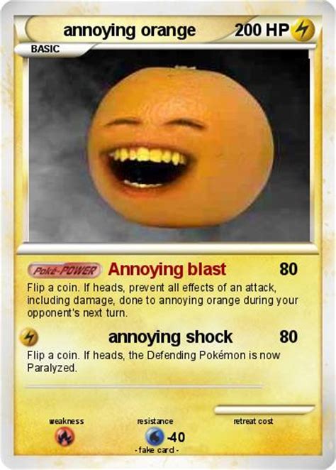 pokemon annoying orange   annoying blast  pokemon card