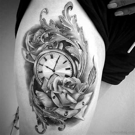 top class clock tattoos  thigh
