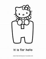 Kitty Hello Printables Alphabet Coloring Letter Tulamama Pages Abc sketch template