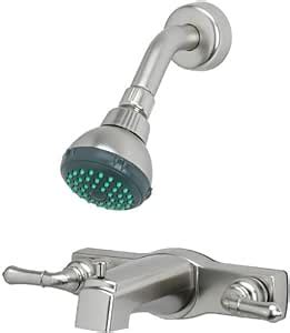 aquasource brushed nickel  handle tub  shower faucet item  model   bn  upc