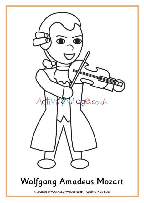 wolfgang amadeus mozart coloring pages