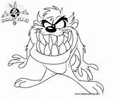 Devil Tasmanian Coloring Pages Looney Tunes Printable Color Kids Adults sketch template