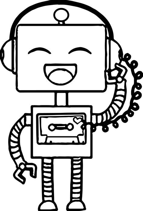 printable robot coloring pages