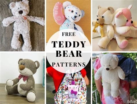 teddy bear sewing pattern  printable
