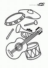 Coloring Musik Mandolin Musikinstrumente Grundschule sketch template
