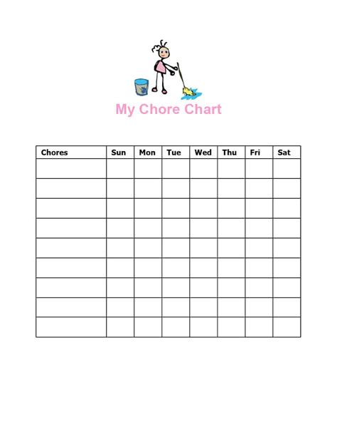 chore list printable chore chart chore chart kids printable chore chart
