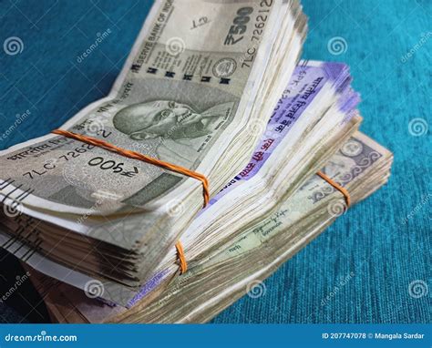 bundle  indian currency stock photo image  currency