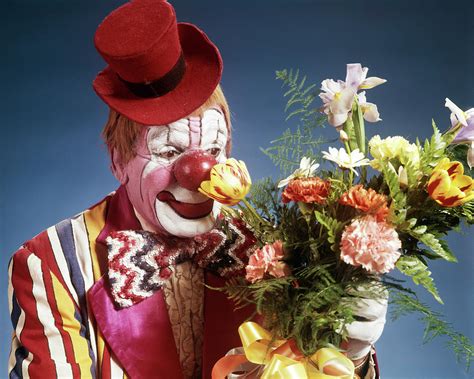 1970s Portrait Happy Circus Clown Photograph By Vintage Images Fine