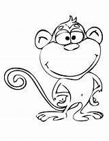 Coloring Monkey Pages Printable Silly sketch template