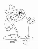 Water Coloring Pages Glass Conservation Drinking Cup Printable Drawing Kids Waves Getcolorings Getdrawings Color sketch template